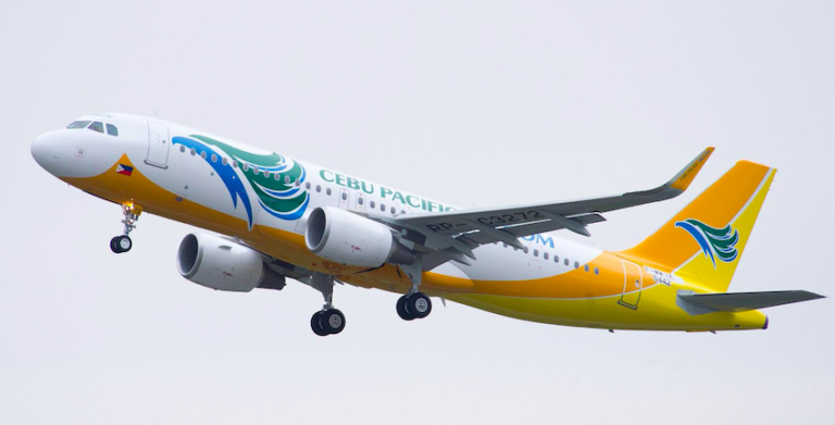 Cebu Pacific Neemt Nieuwe Airbus A320neo In Ontvangst Vliegtuig